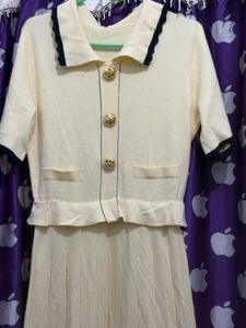 Elegant Cream Knit dress