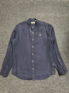 Lacoste Men's Dark Blue Band Collar Shirt