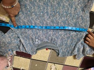 Beautiful Blue Crush Fabric Crop Top In Xl Size