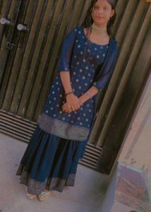 Stylish Navy Blue Kurta Set