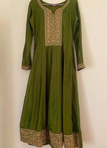 Regal Olive Green Anarkali