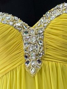 Yellow Embellished Maxi Dress