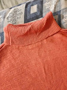 Ribbed Turtleneck Sweater with Bell Sleeves