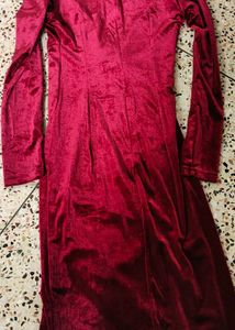 Velvet Red Evening Dress