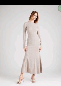 H&M Ribbed Tie Back Maxi dress 👗🤍