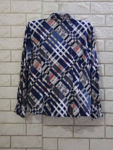 LEIDIS Geometric Print Button-Up Shirt