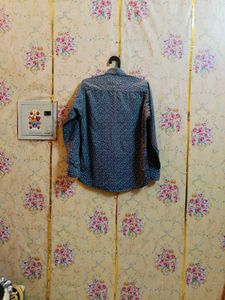 🇳🇿💫🎀Men's Blue Dotted Pattern Shirt
