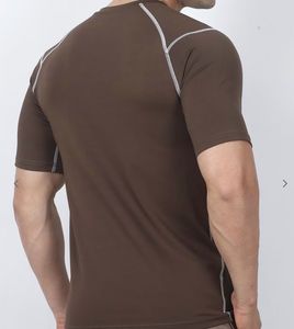 Men's Brown Athletic T-Shirt