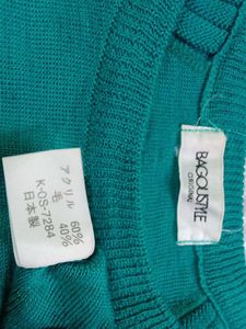 BAGOUSTYLE  vintage teal sweater.