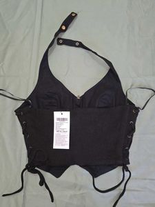 🔻PRICE DROP - FOREVER21 Black Halter Corset Top