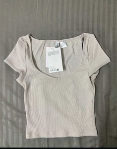 Ribbed Square Neck Crop Top