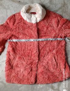 Pink &amp; White fox fur coat branded and OG