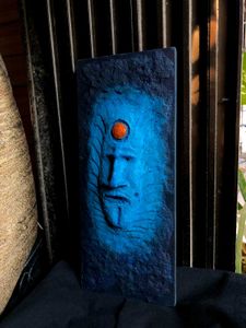 Unique Textured Blue Face Showpiece