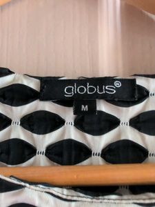 Globus Black and White Patterned Sleeveless Dress