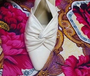 Elegant White Slingback Heels