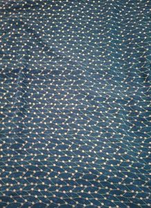 Beautiful Teal Saree with White Print 3
