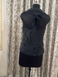 Sleek Dark Grey V-Neck Tank Top
