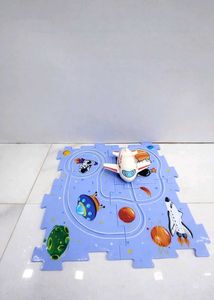 Space Puzzle Track Toy with Electric Vehicle – DIY