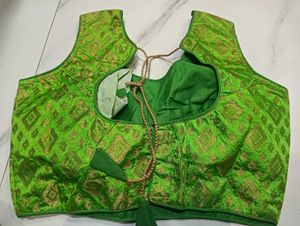 Green Brocade Blouse