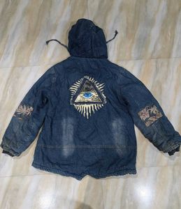 Boys' Denim Hooded Jacket