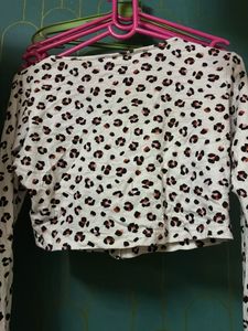 Leopard Print Cropped Top