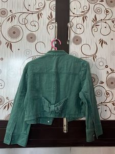 Stylish Green Denim Jacket