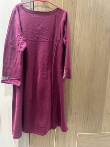 Embroidered Purple Kurta