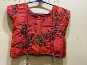 Banarasi Lehanga Crop-Top Set Size S