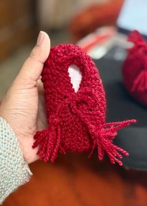 Hand-Knitted Baby Booties