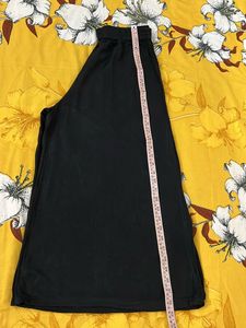 Black Flared Solid Palazzo Pant