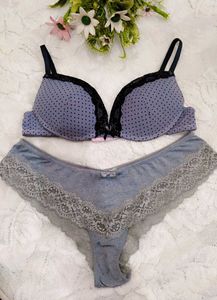 Cute Polka Dot Bra & Panty Set