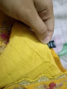 Yellow Floral Print Kurta