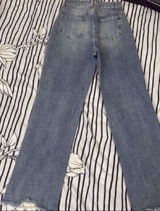 Distressed Wide Leg Jeans