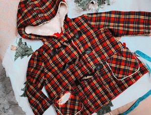Plaid Duffle Cute Kids Coat👍👍