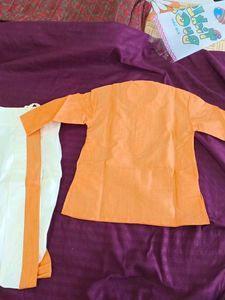 Elegant Orange Kurta Set for upto 2 years baby boy