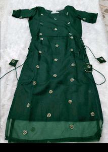 Emerald Green Embellished Kurta Set