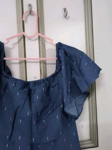 Blue Ruffle Playsuit