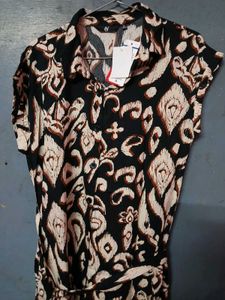 Chic Printed Shirt Dress