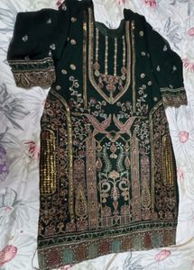Embellished Green Kurta