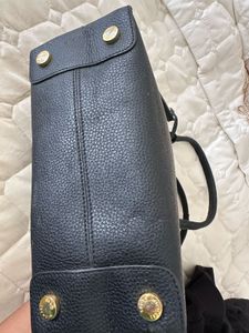 Authentic Michael Kors Black Leather Tote Bag