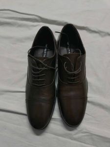 Classic Brown Leather Oxford Dress Shoes