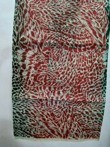Green Leopard Print Kashmiri Silk Saree