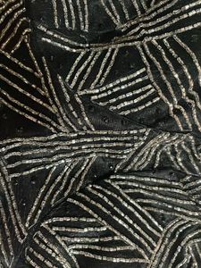 Black Blouse Top With Pipe And Sequence Work