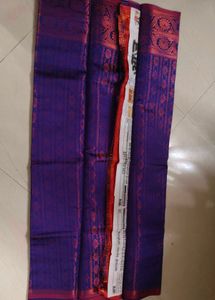 Rich Purple Brocade Saree new with tag fixed price