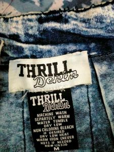 Vintage Acid Wash Pleated Denim SkirtY2k