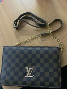 Louis Vuitton Dupe Crossbody Bag with Ch