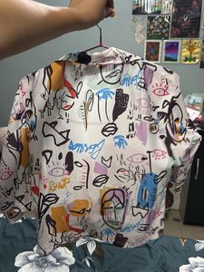 Abstract Print Button-Up Shirt &amp; Pants Set
