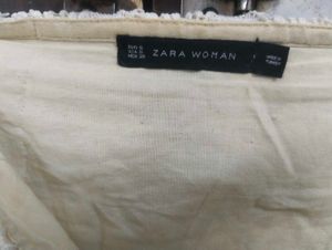 Cream Lace Mini Skirt