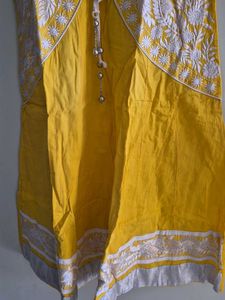 Yellow Embroidered Kurta