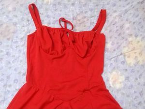 Stunning Red Fit &amp; Flare Midi Dress